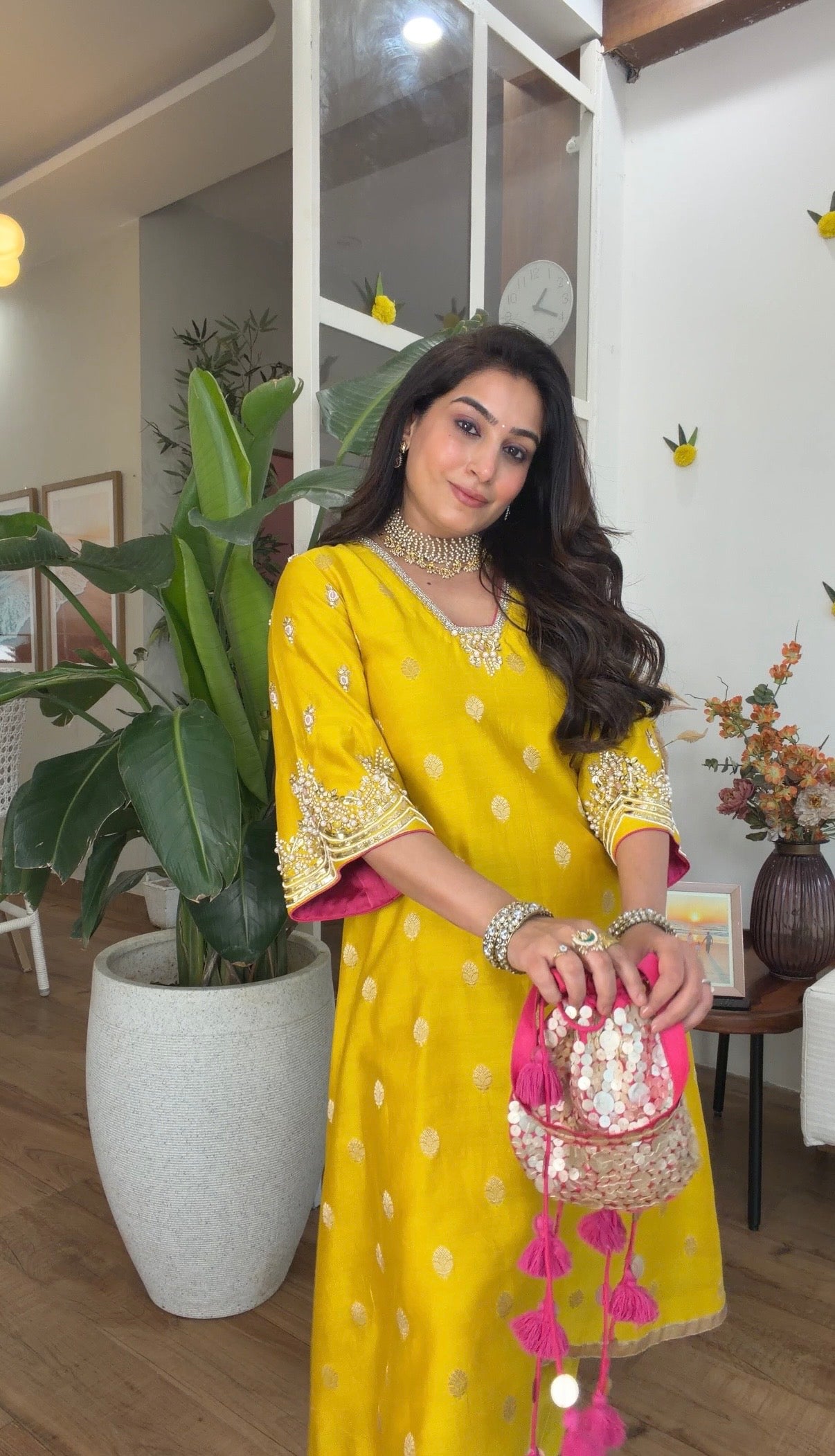 Banarasi silk with potli set