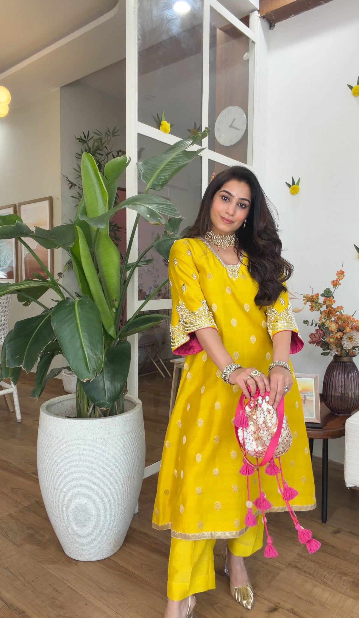 Banarasi silk with potli set