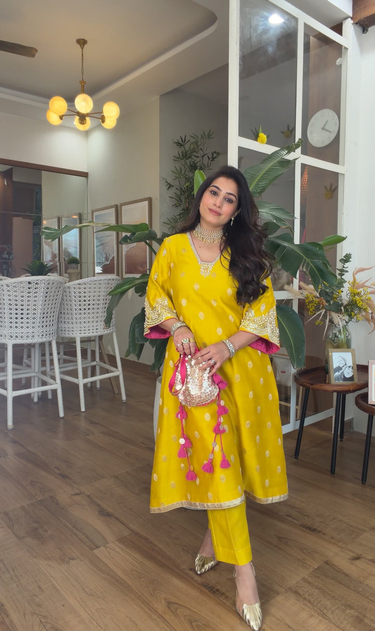 Banarasi silk with potli set
