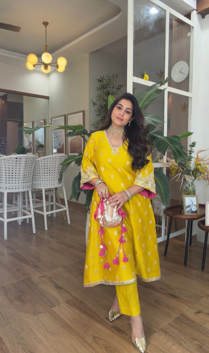 Banarasi silk with potli set