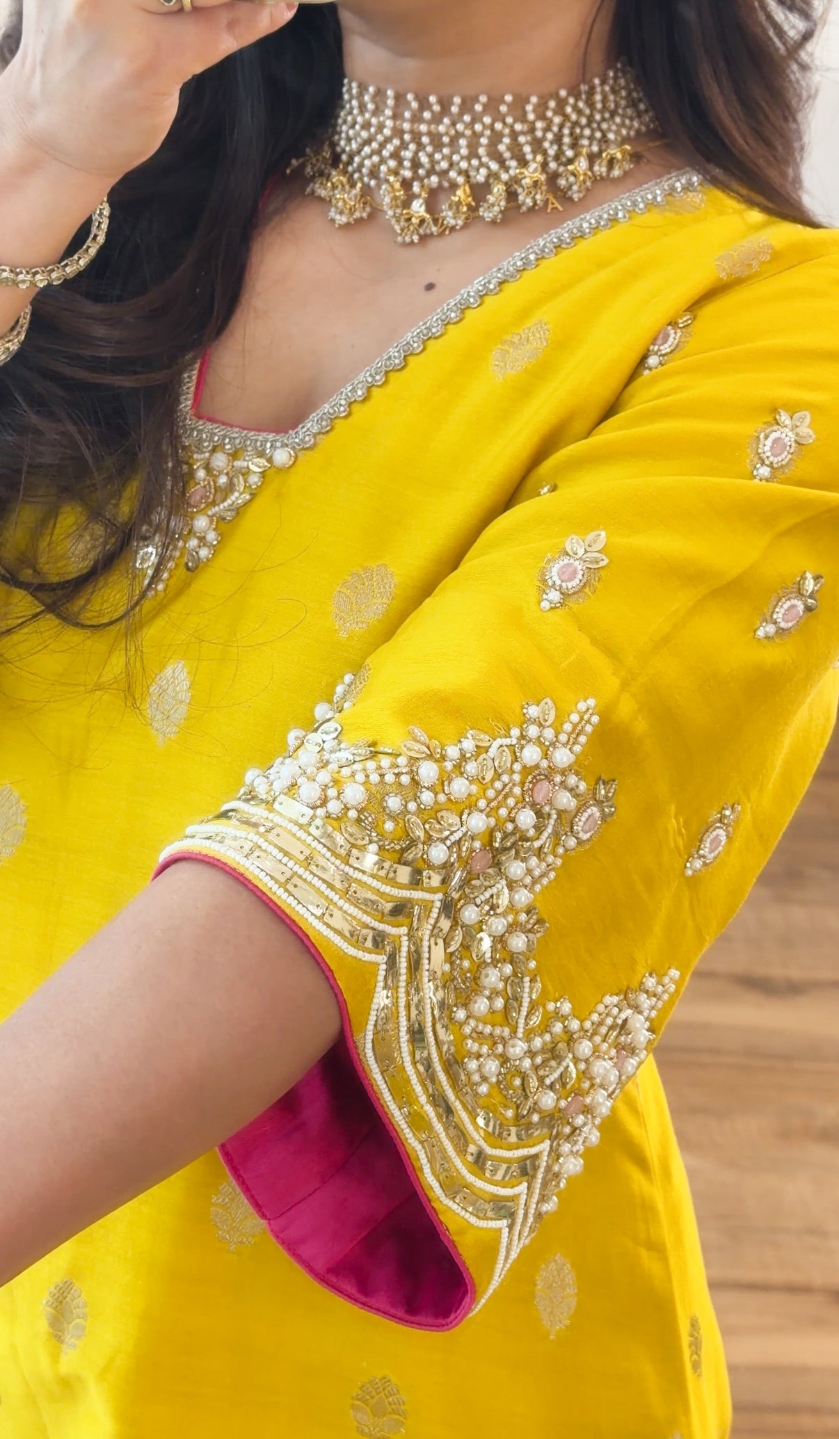 Banarasi silk with potli set