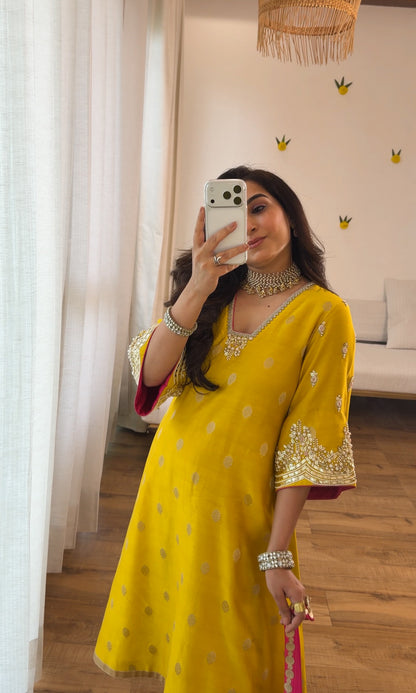 Banarasi silk with potli set
