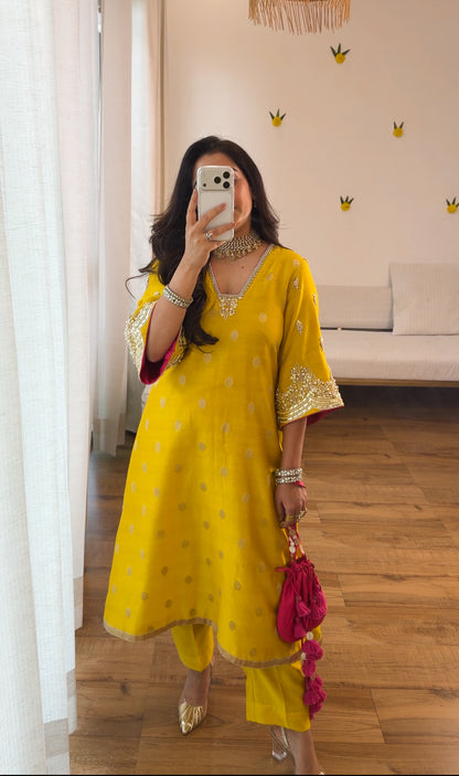 Banarasi silk with potli set