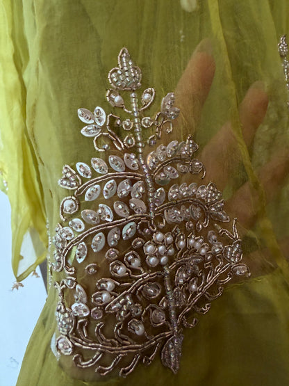 Lime Drape skirt