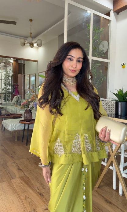 Lime Drape skirt
