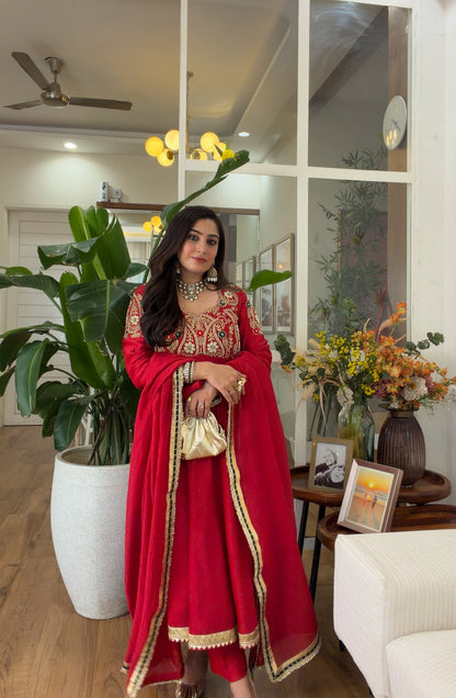 Red Green paisley set