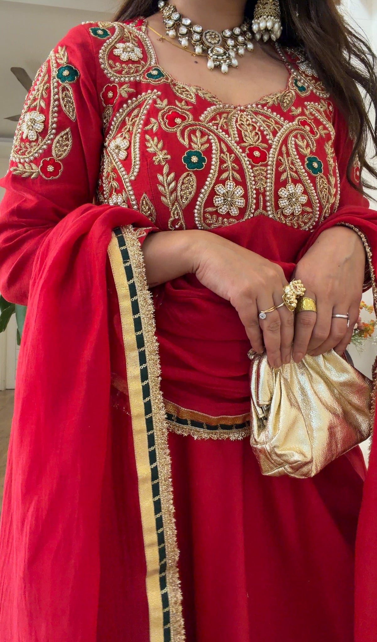 Red Green paisley set