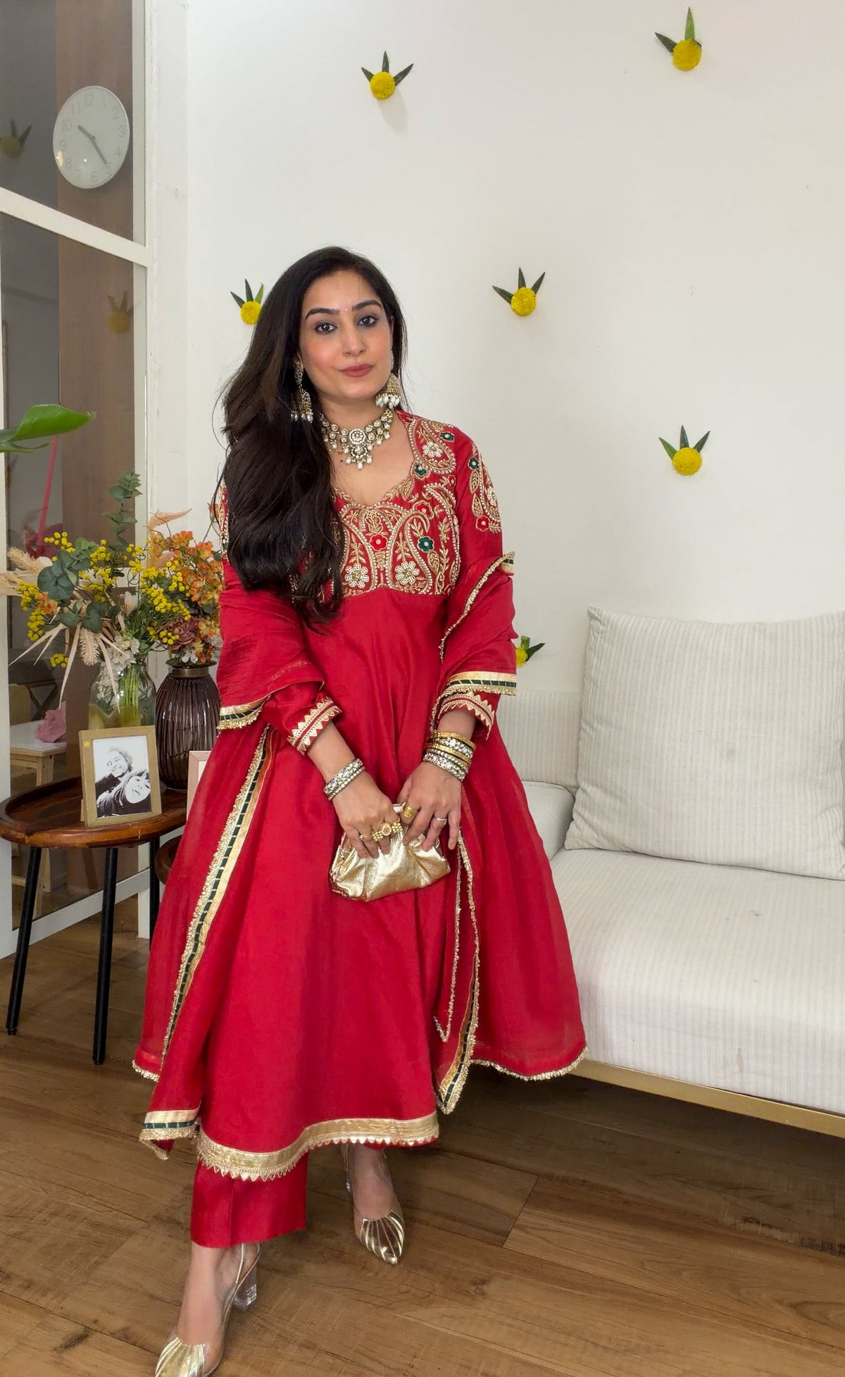 Red Green paisley set