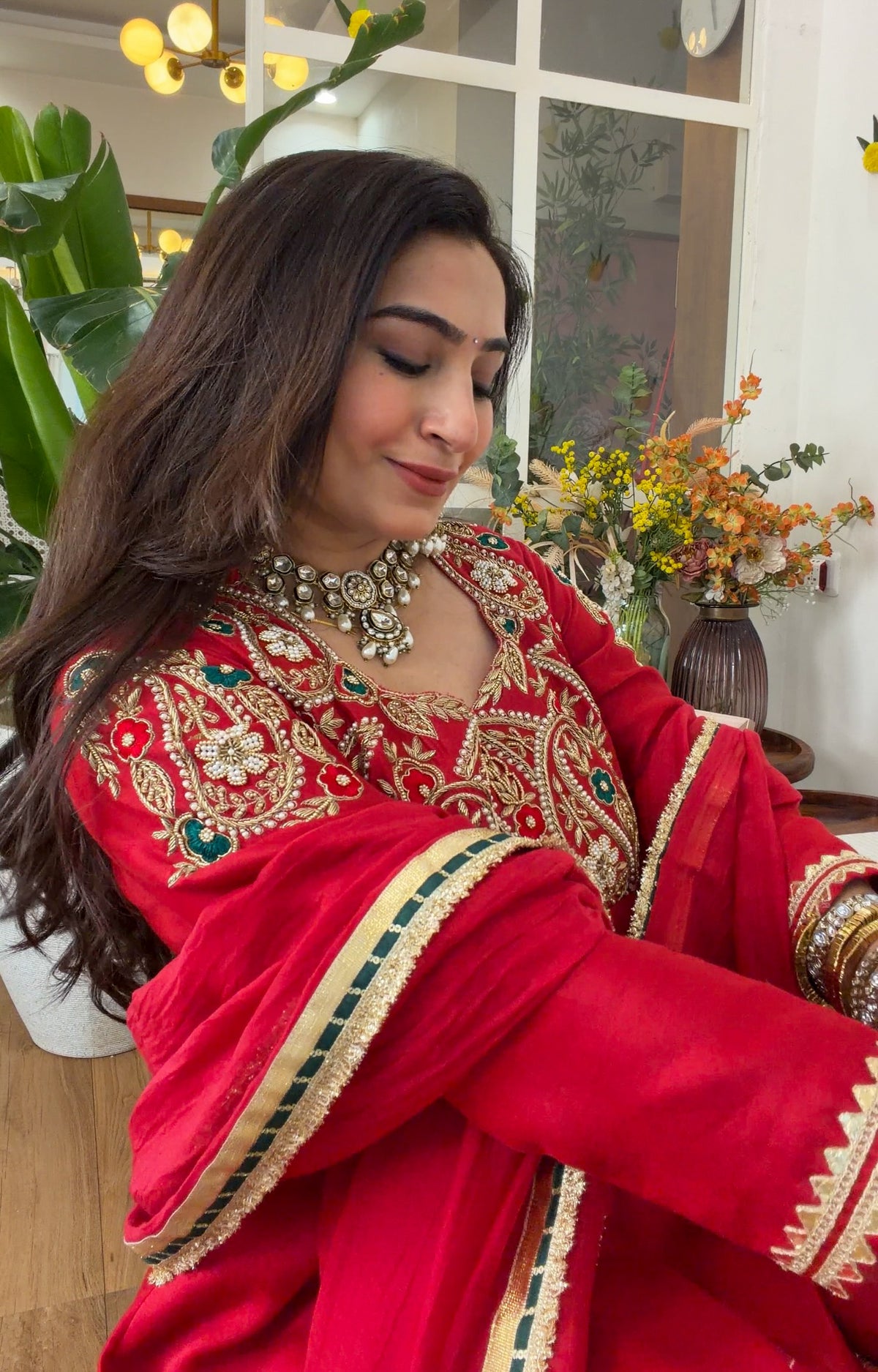 Red Green paisley set