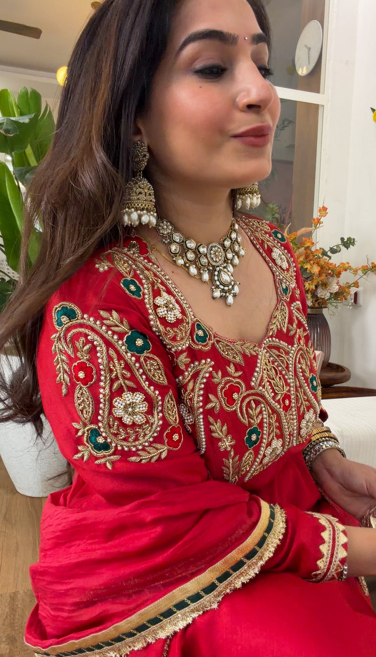 Red Green paisley set