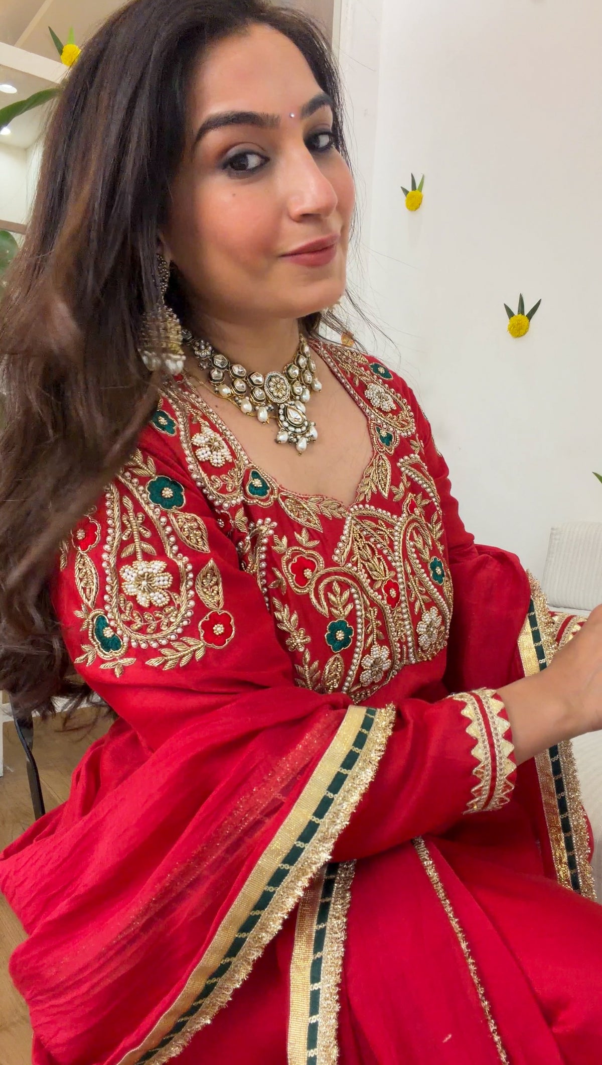 Red Green paisley set