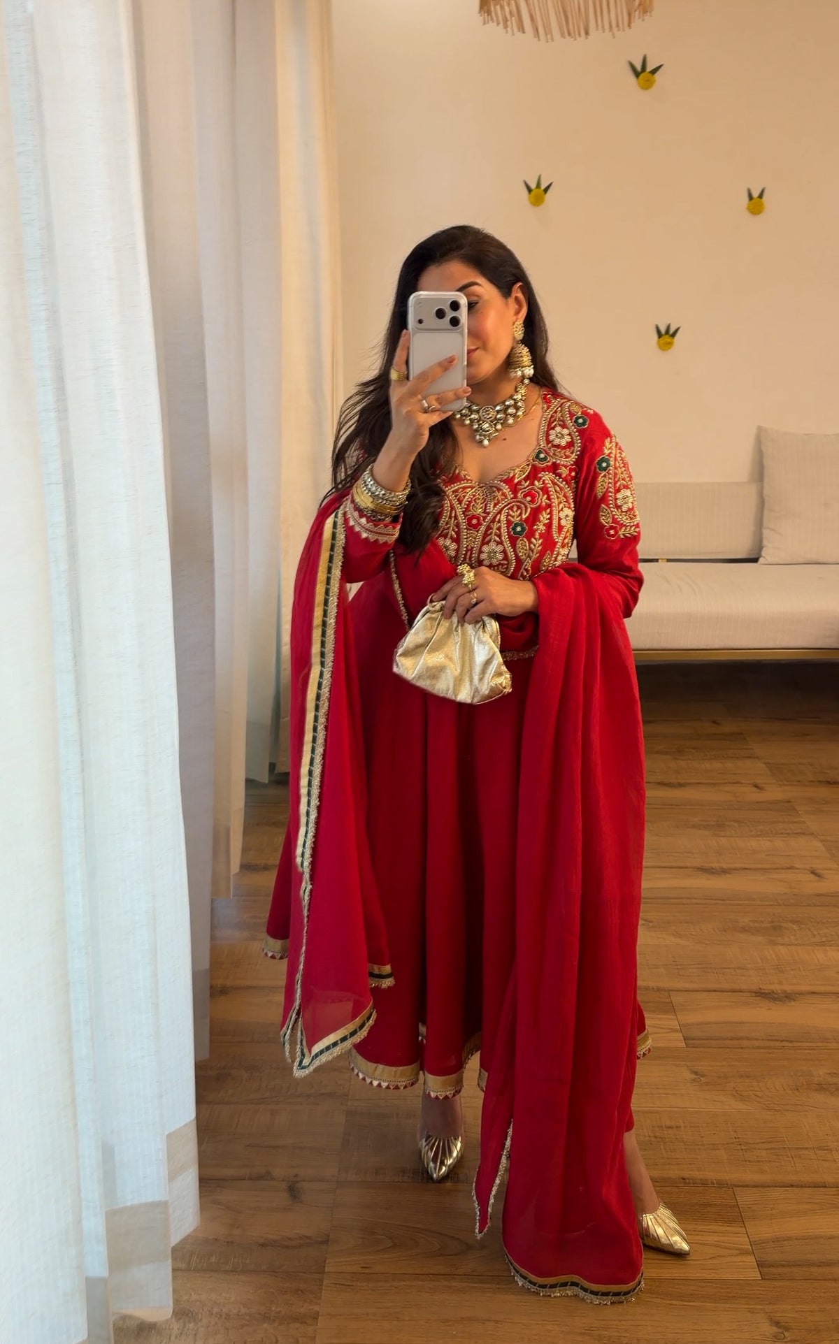 Red Green paisley set