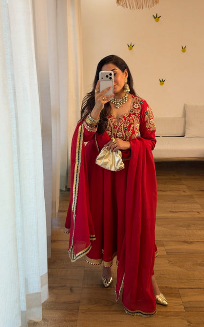 Red Green paisley set