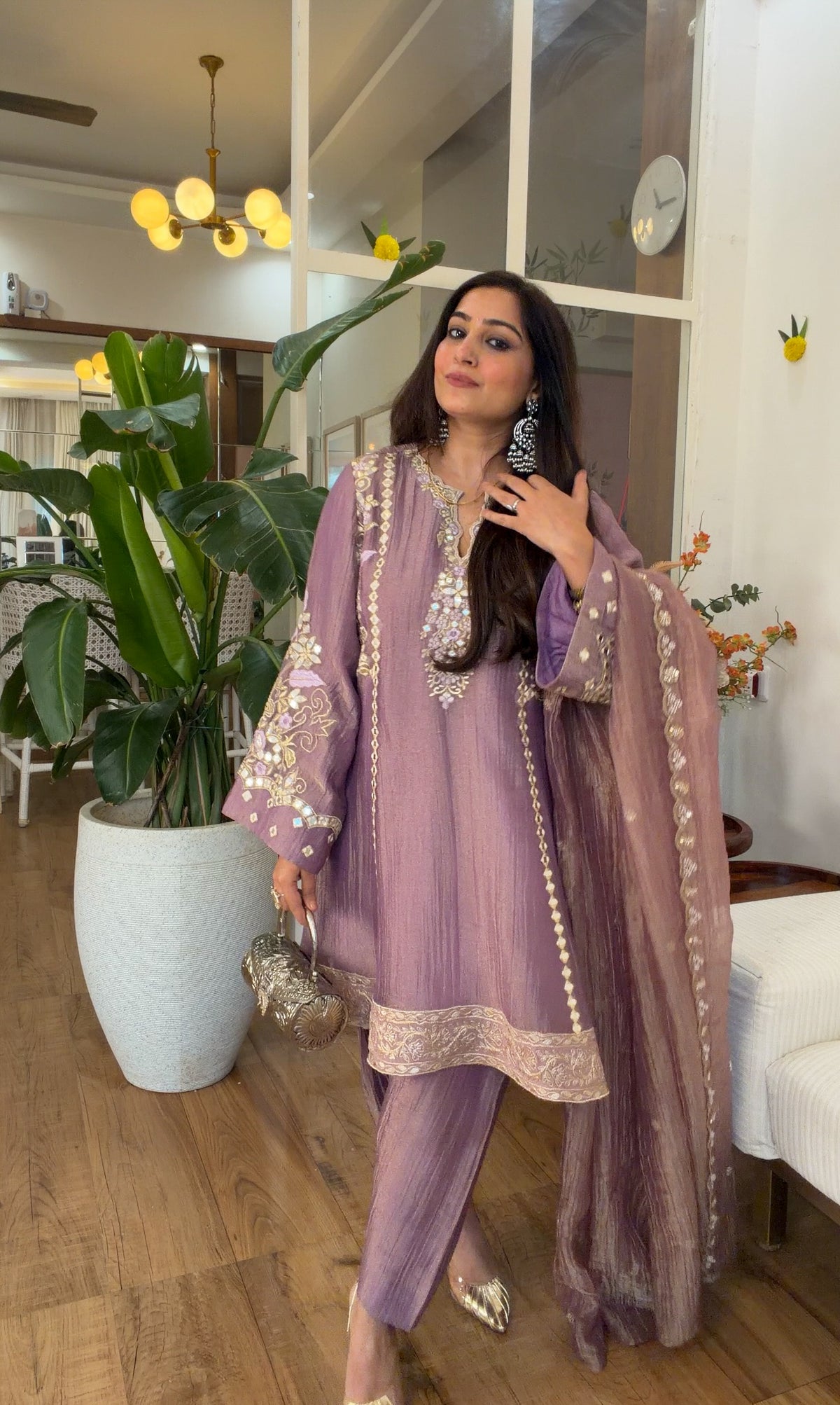 Mauve Mirror set