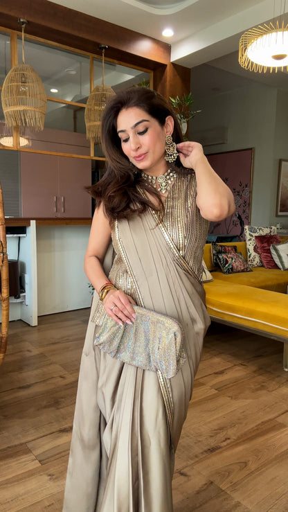 Champagne Glimmer Saree