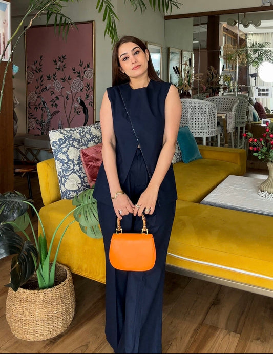 Midnight Edge Linen Co-ord Set