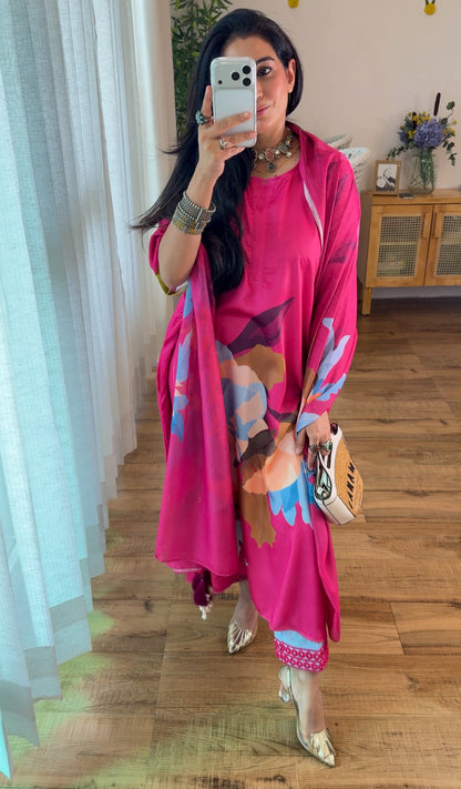 Printed fuchsia set