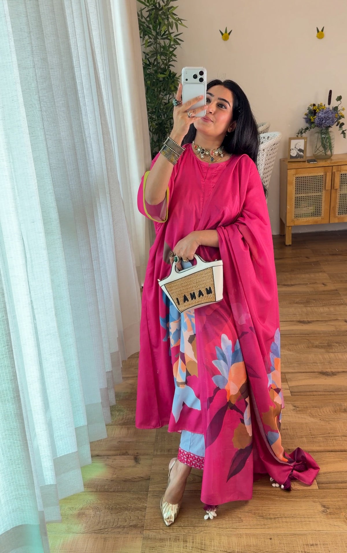 Printed fuchsia set