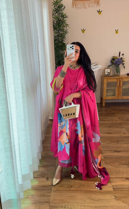 Printed fuchsia set