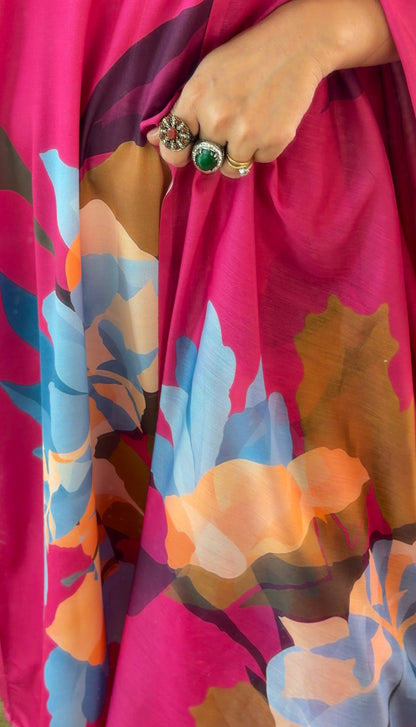 Printed fuchsia set