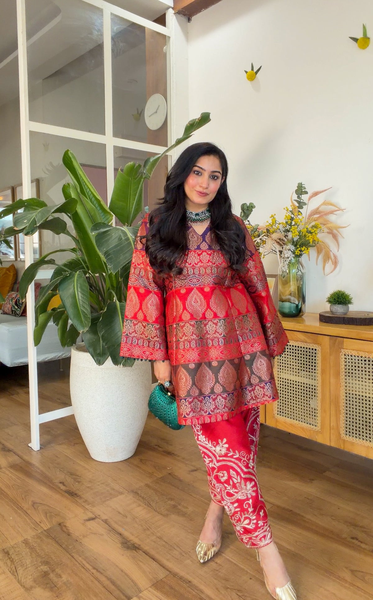 Multi tone banarasi dori set