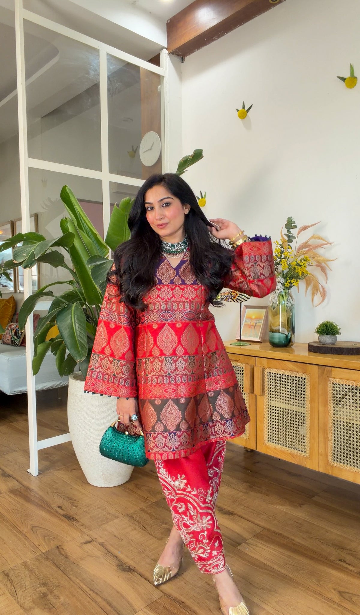 Multi tone banarasi dori set