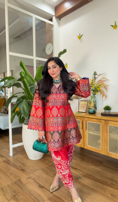Multi tone banarasi dori set
