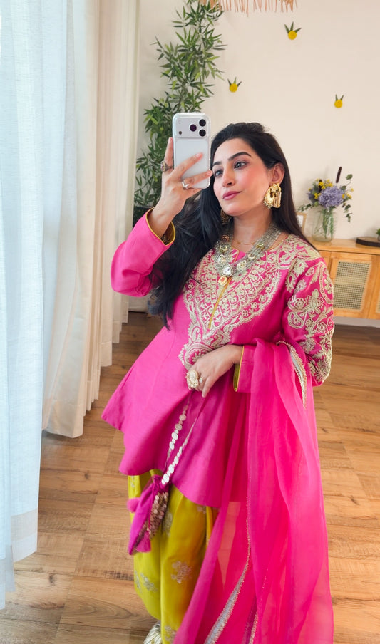 Fuchsia with lime farshi set