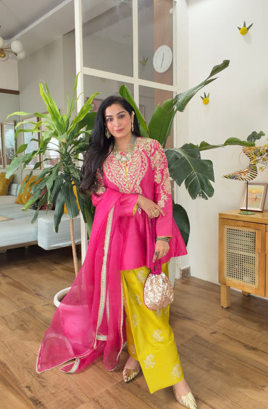 Fuchsia with lime farshi set