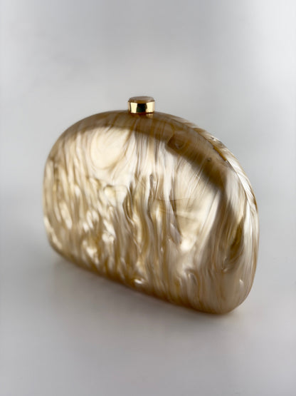 Ivory Swirl Clutch