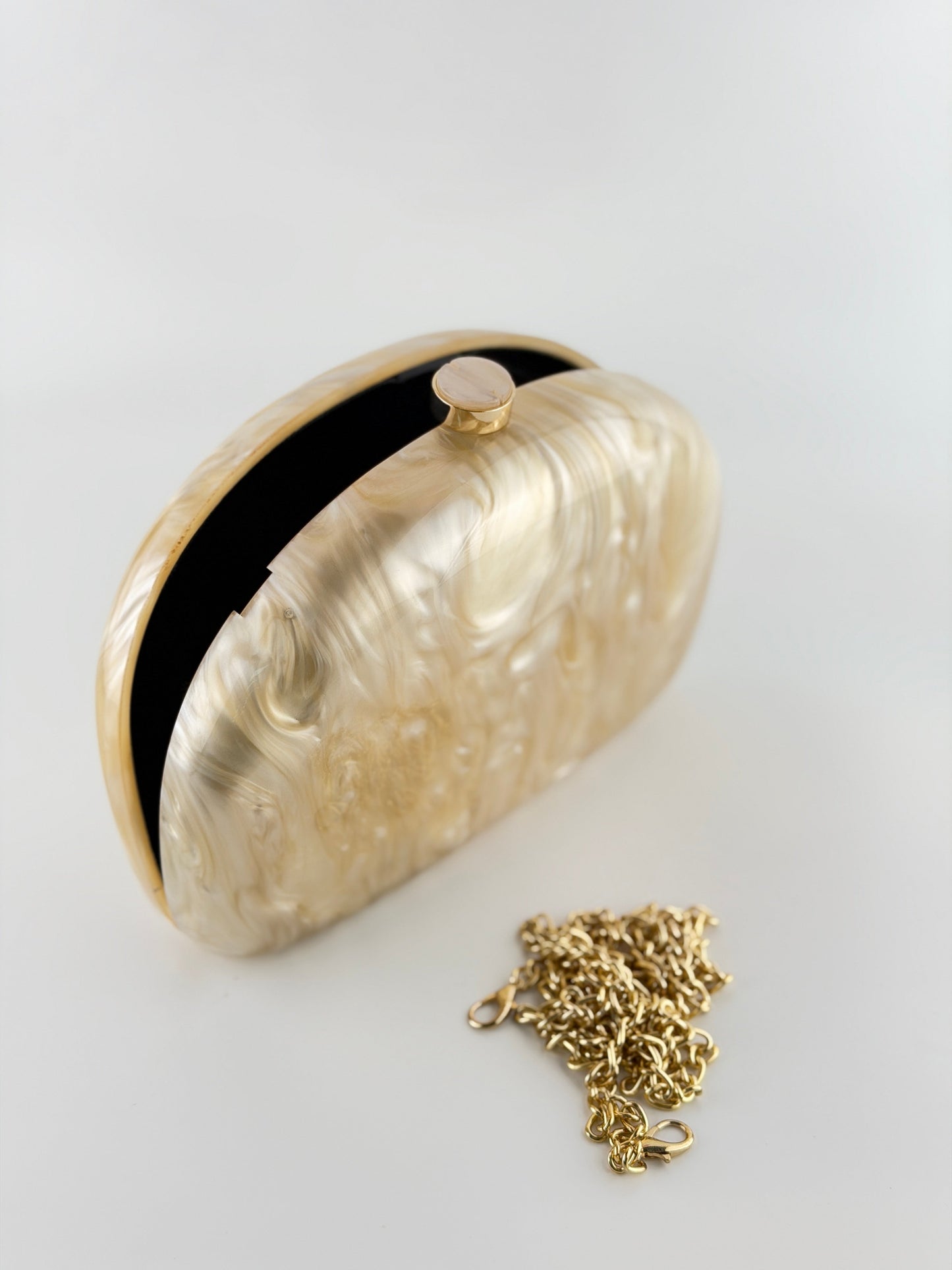 Ivory Swirl Clutch