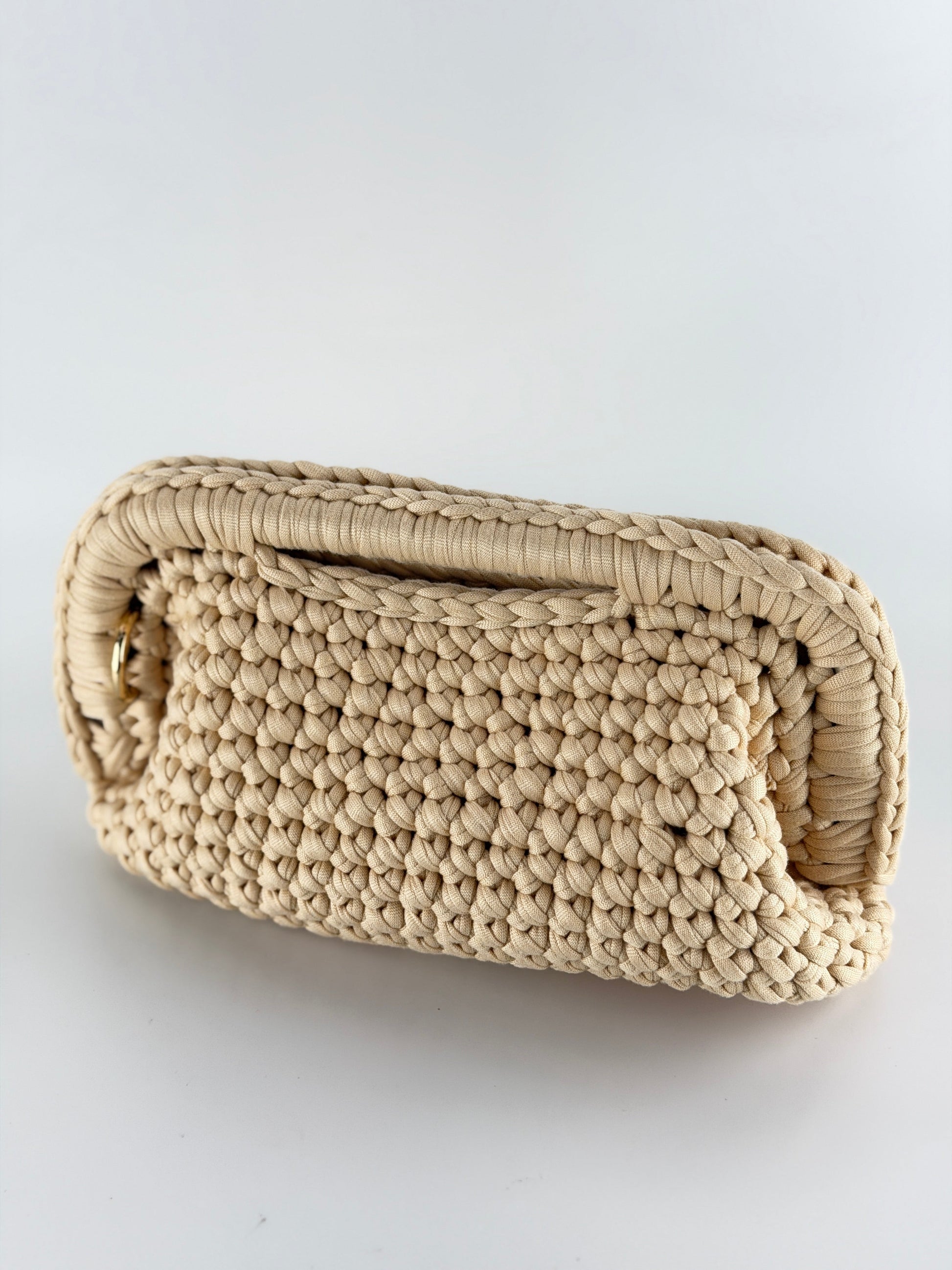 Sandstone Knit Clutch