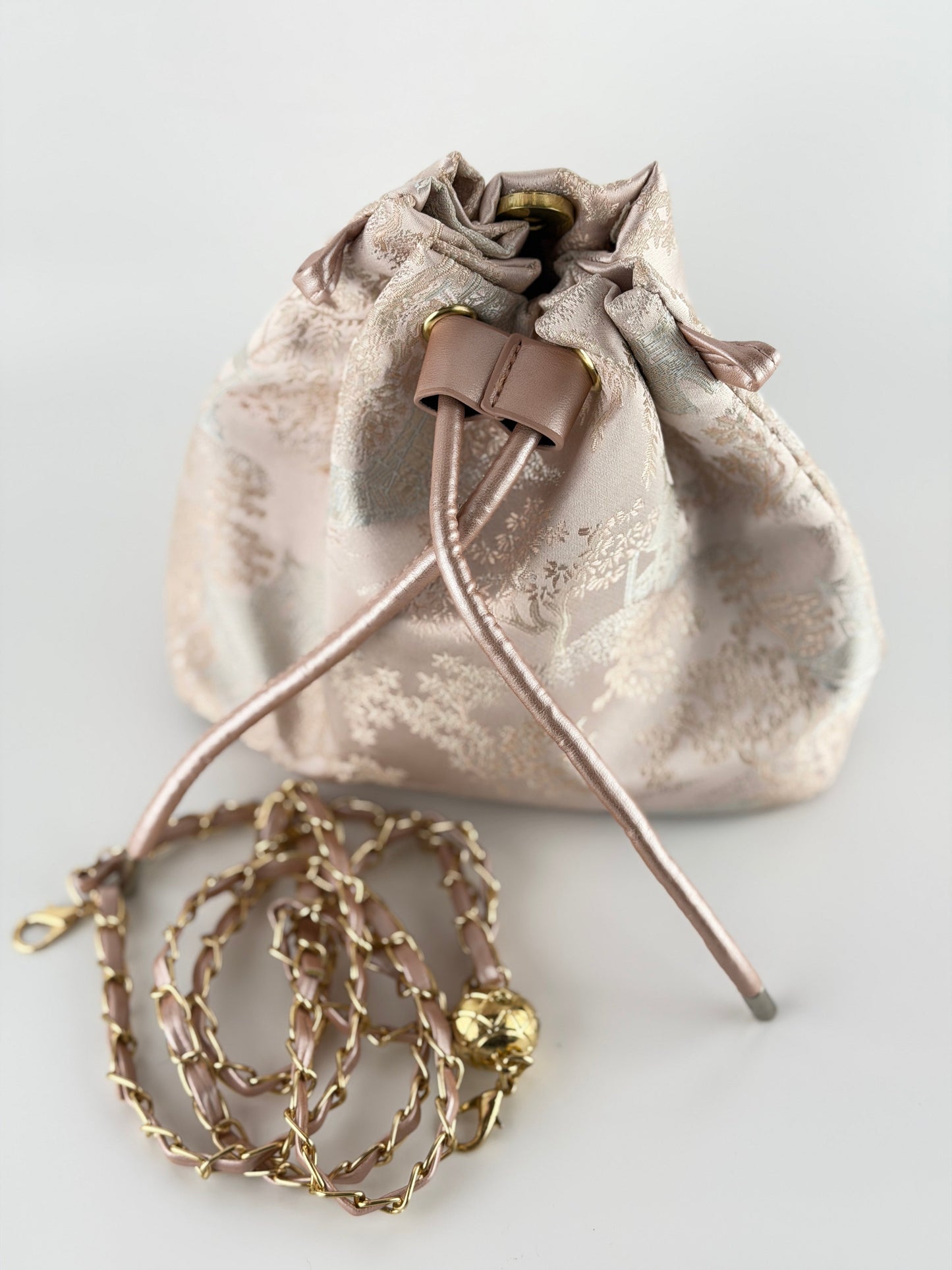 Blush Brocade Drawstring