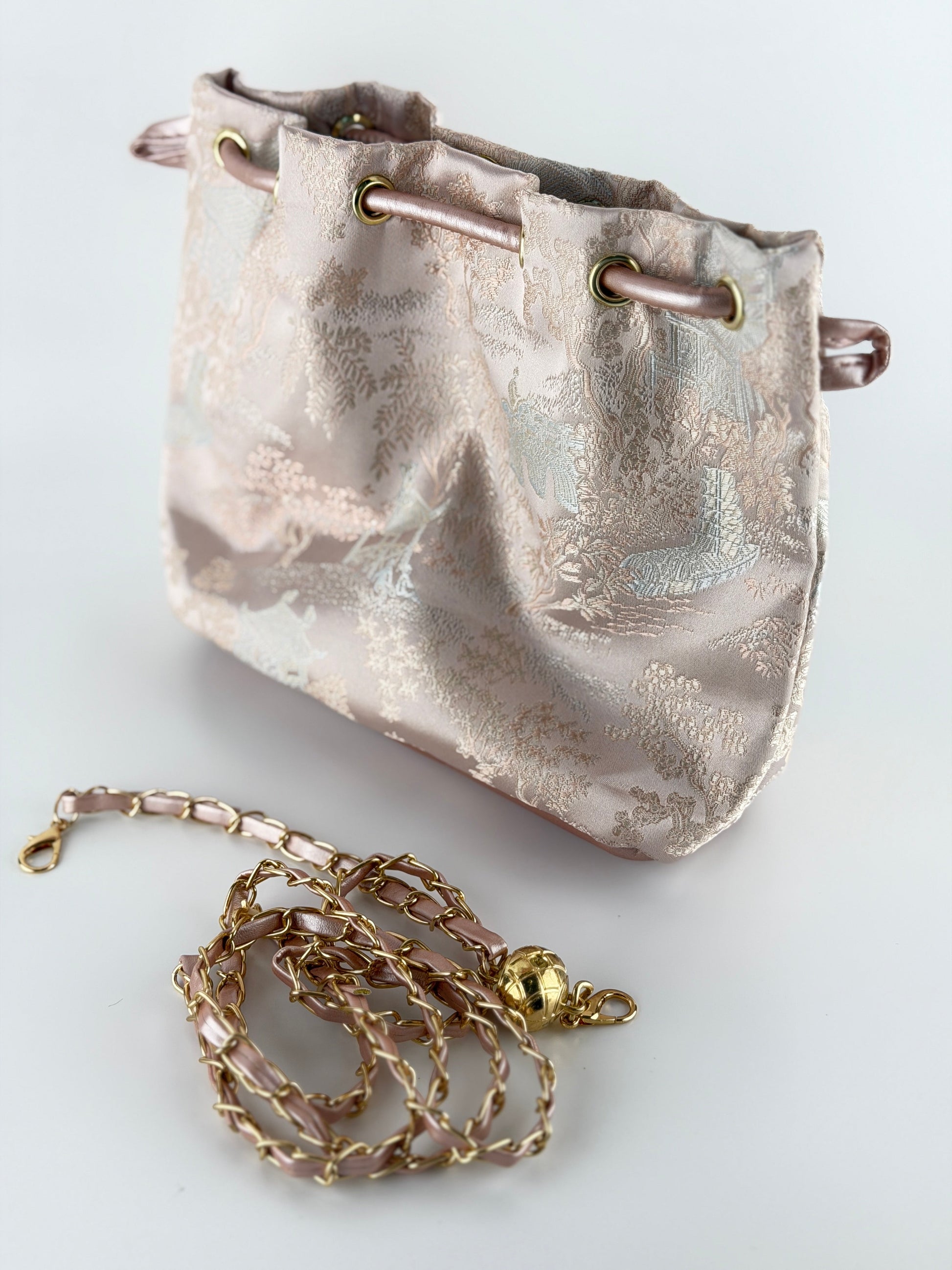 Blush Brocade Drawstring