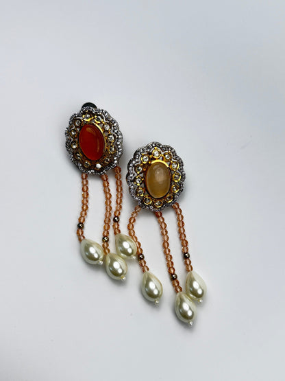 Amber Dewdrop Tassel Set