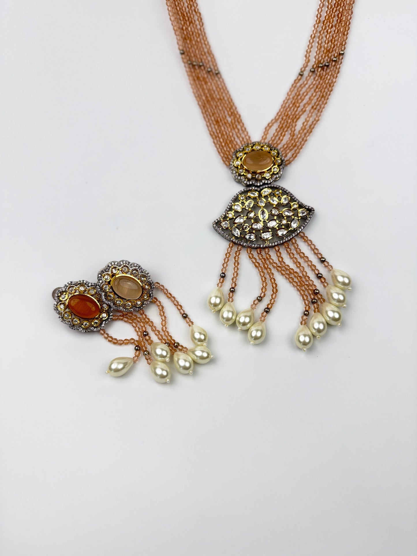 Amber Dewdrop Tassel Set