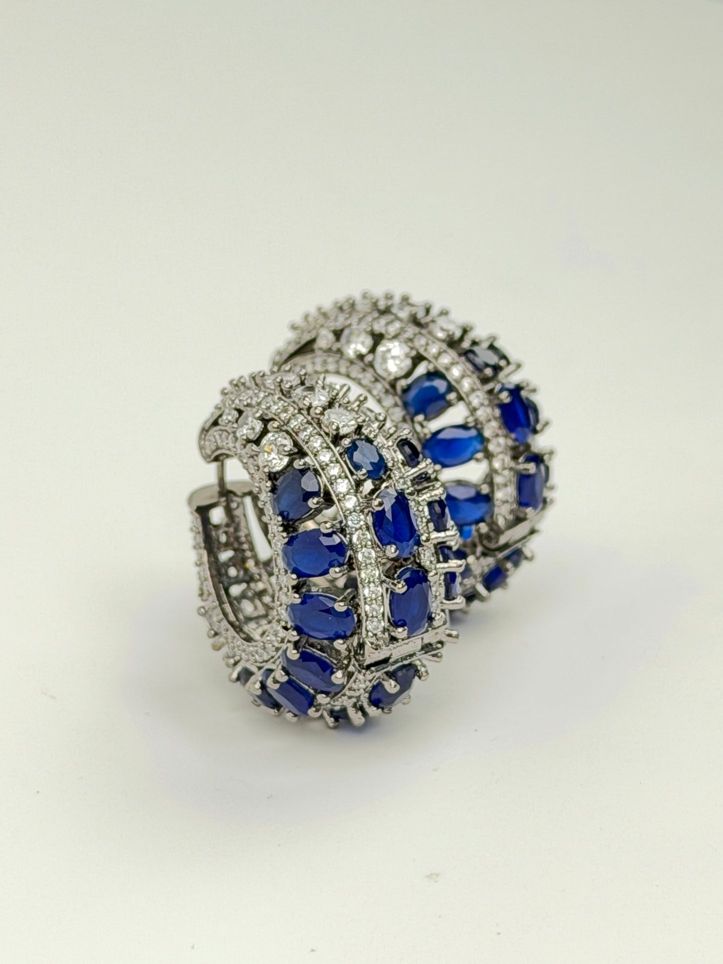 Sapphire Spark Pavé Hoops