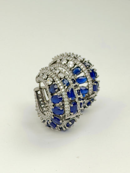 Sapphire Spark Pavé Hoops
