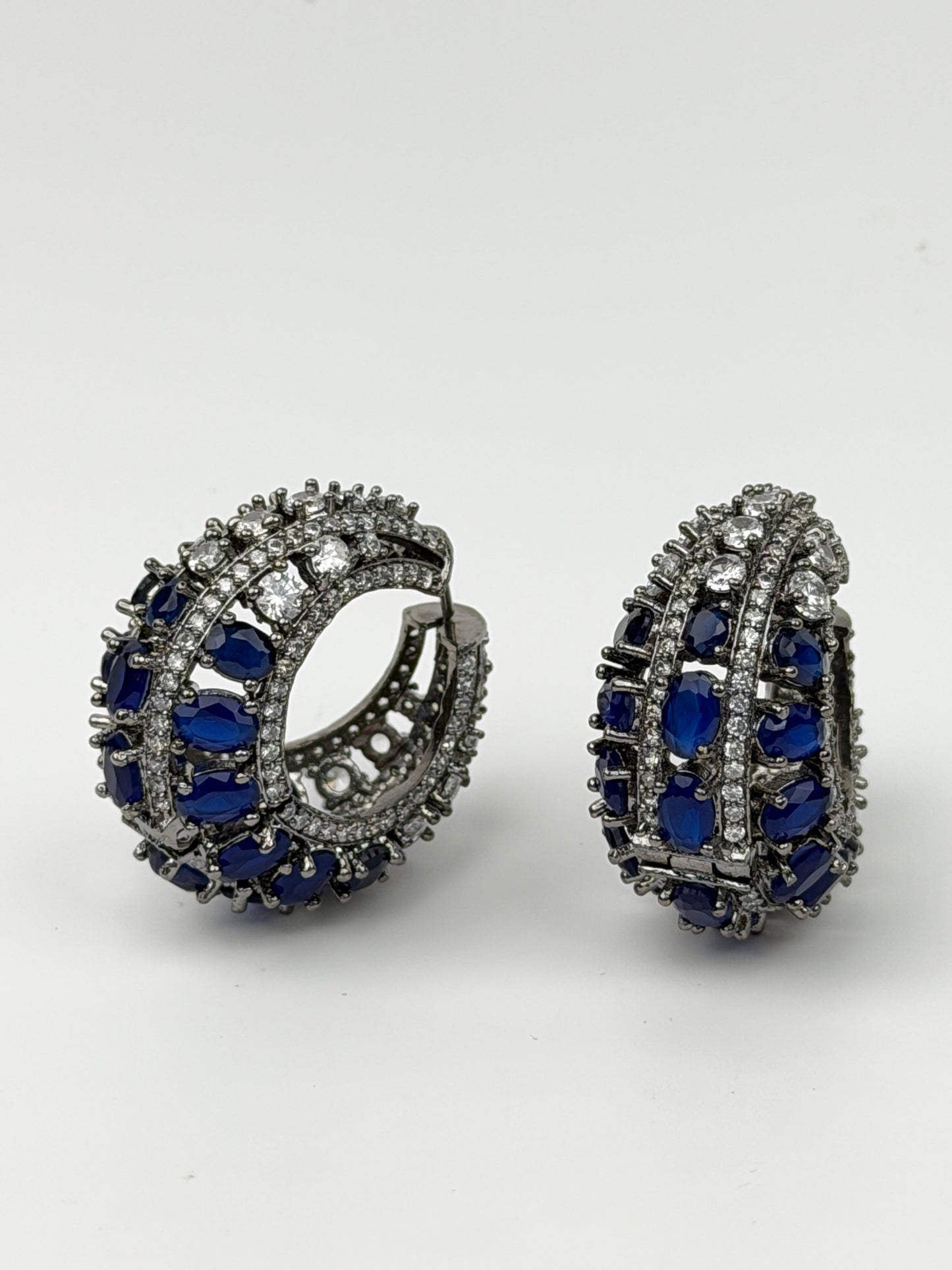 Sapphire Spark Pavé Hoops