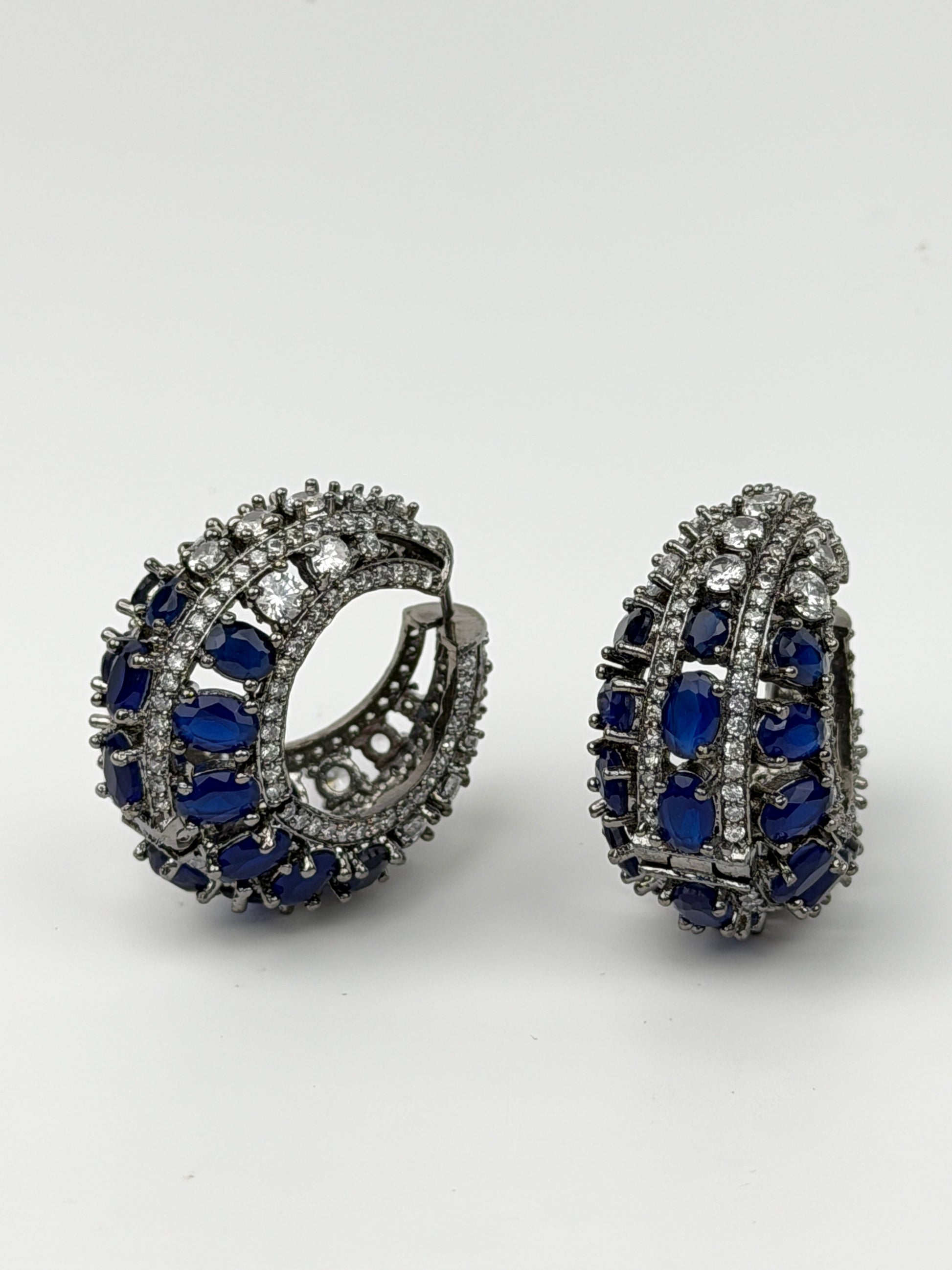 Sapphire Spark Pavé Hoops