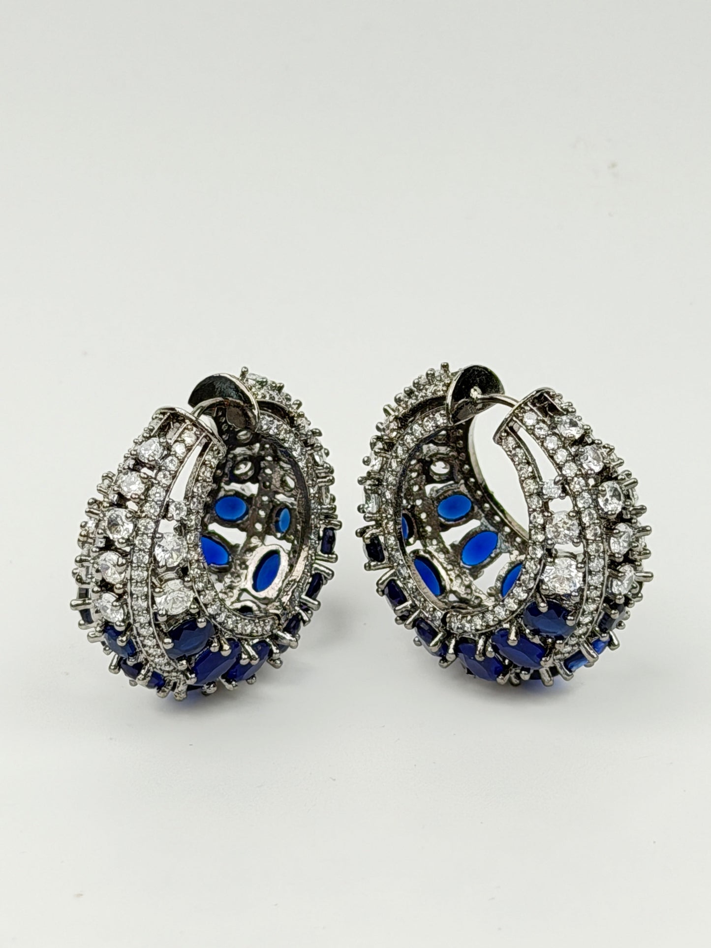 Sapphire Spark Pavé Hoops