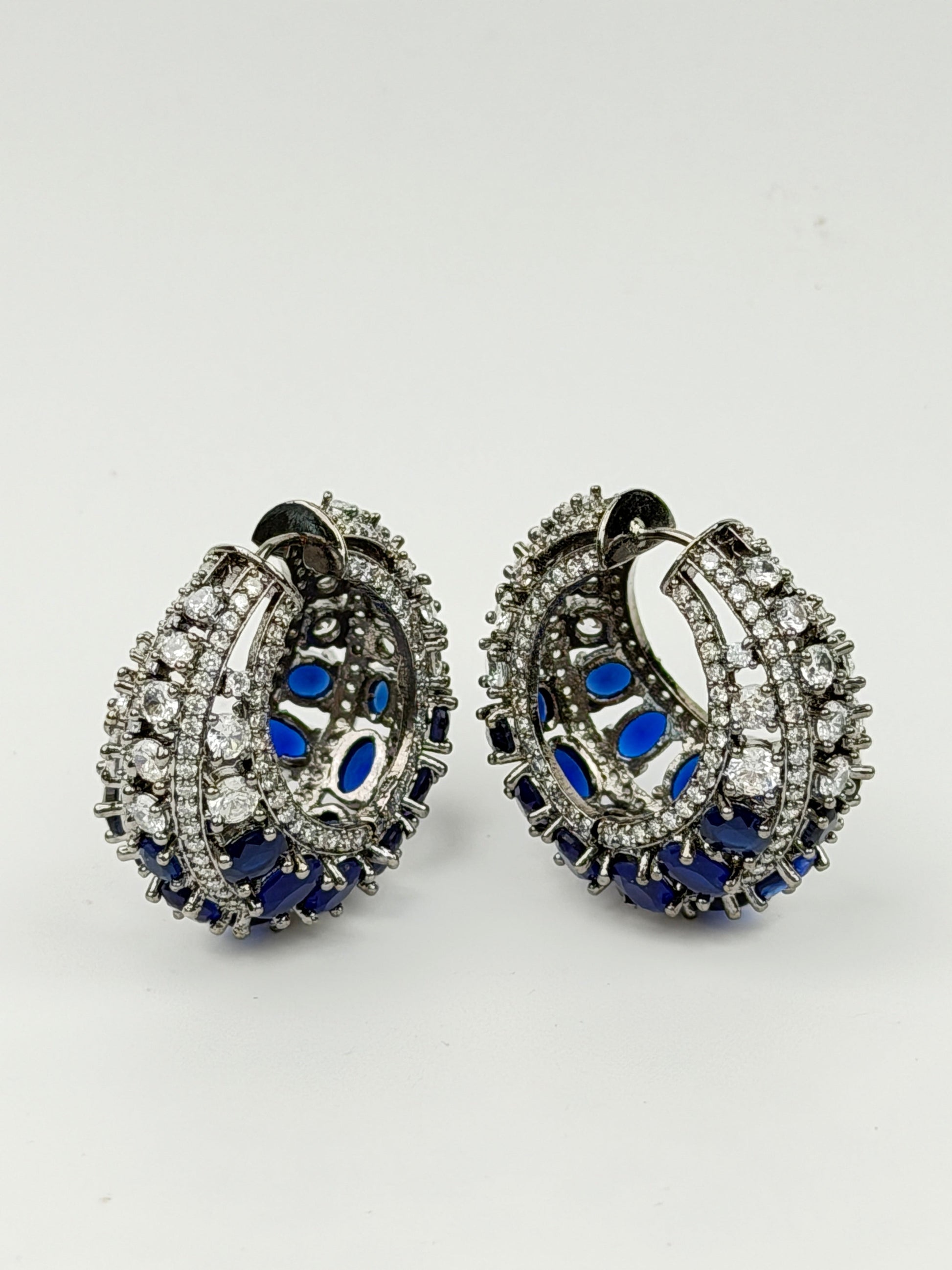 Sapphire Spark Pavé Hoops
