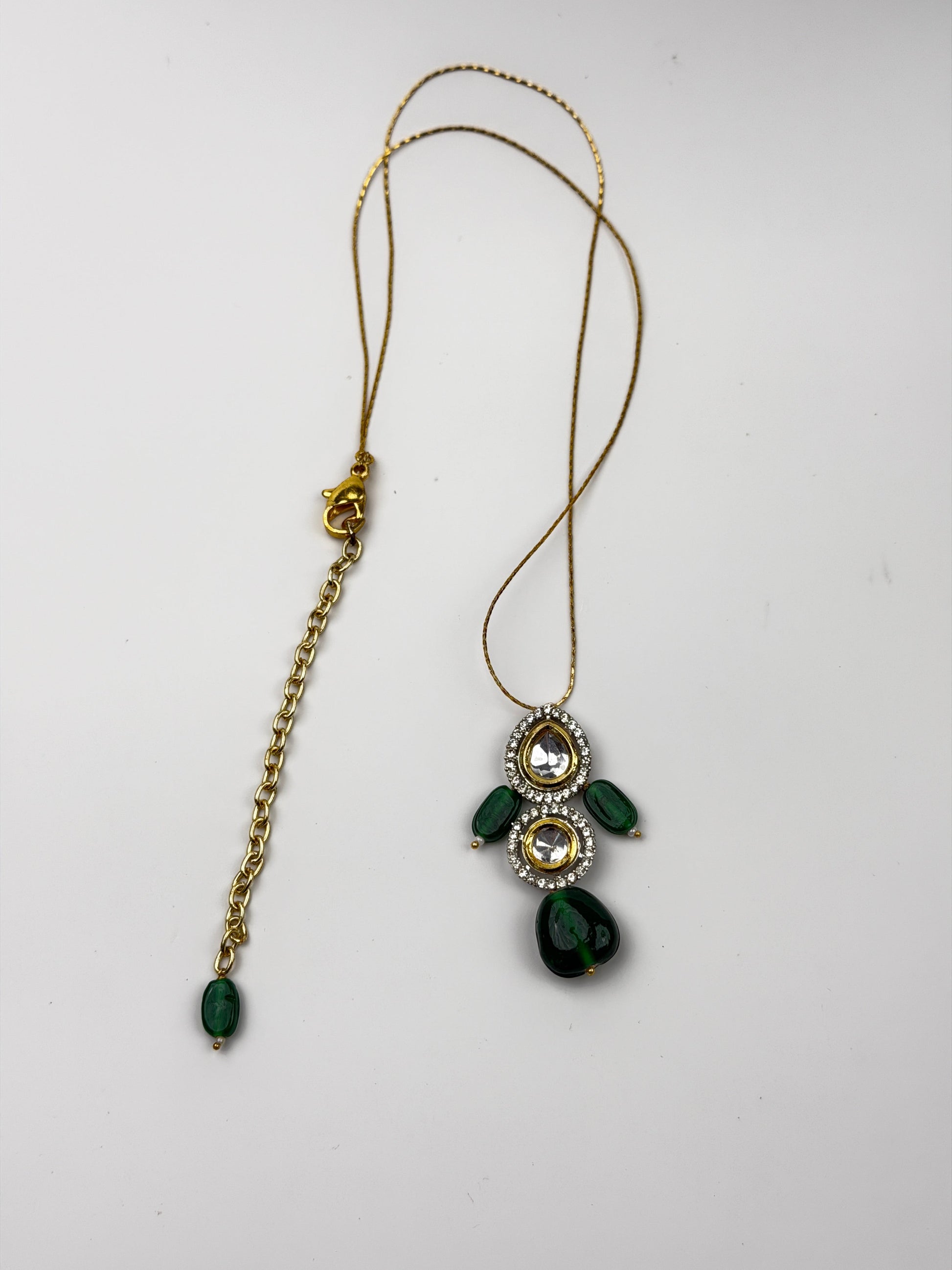 Emerald Solitaire Pendant Set