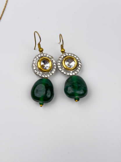 Emerald Solitaire Pendant Set
