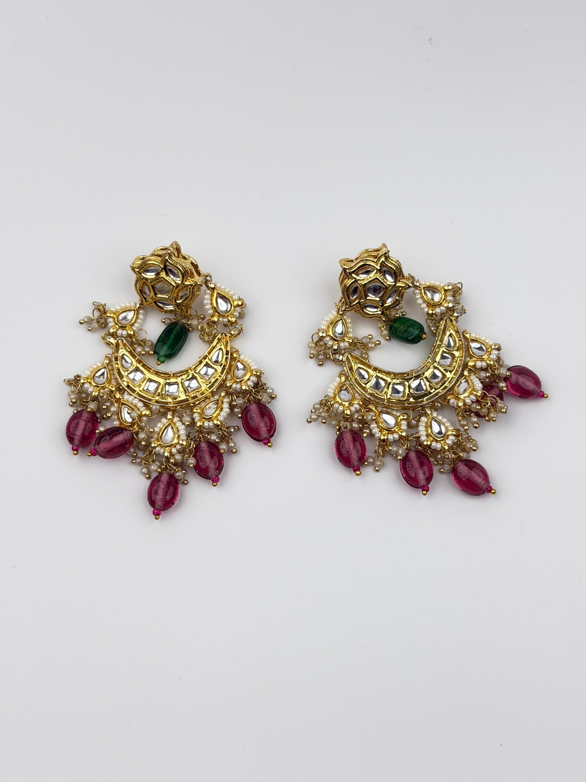 Gulabi Chandbali Drops