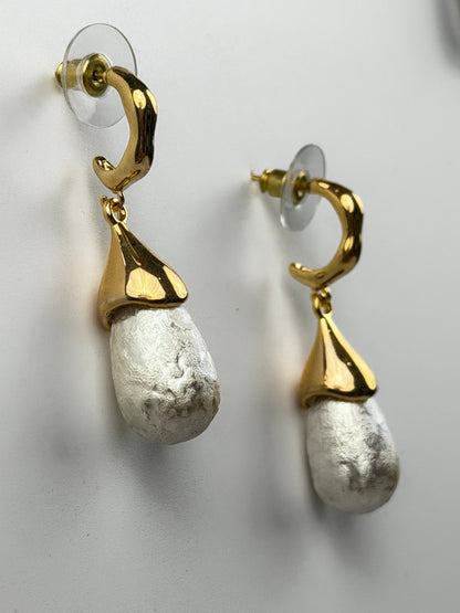 Frosted Melt Drop Earrings