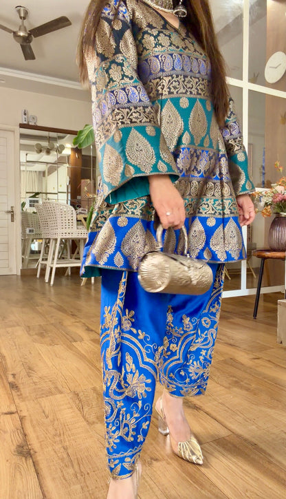 Royal Blue Banarasi Silk Set