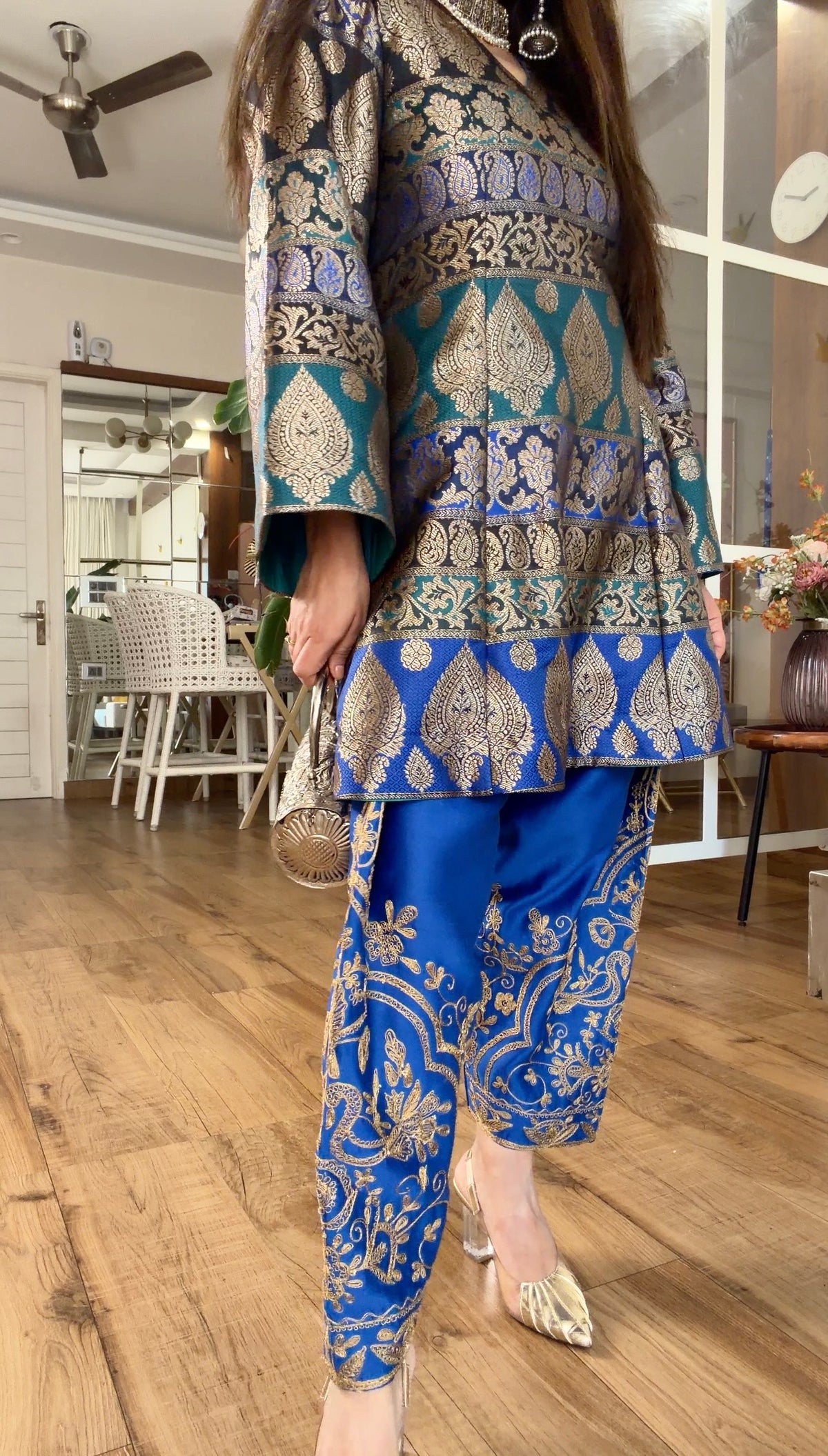 Royal Blue Banarasi Silk Set