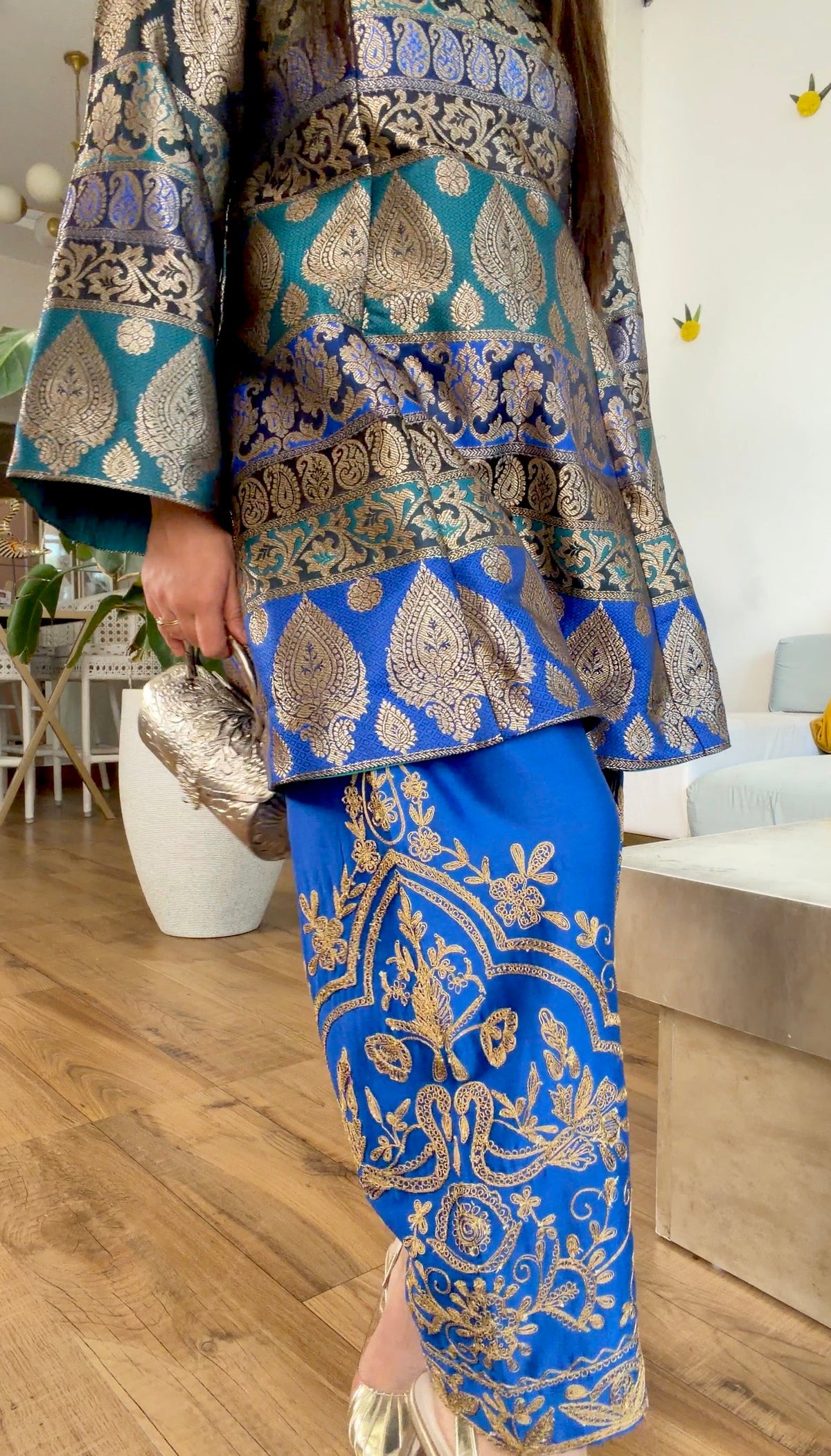 Royal Blue Banarasi Silk Set