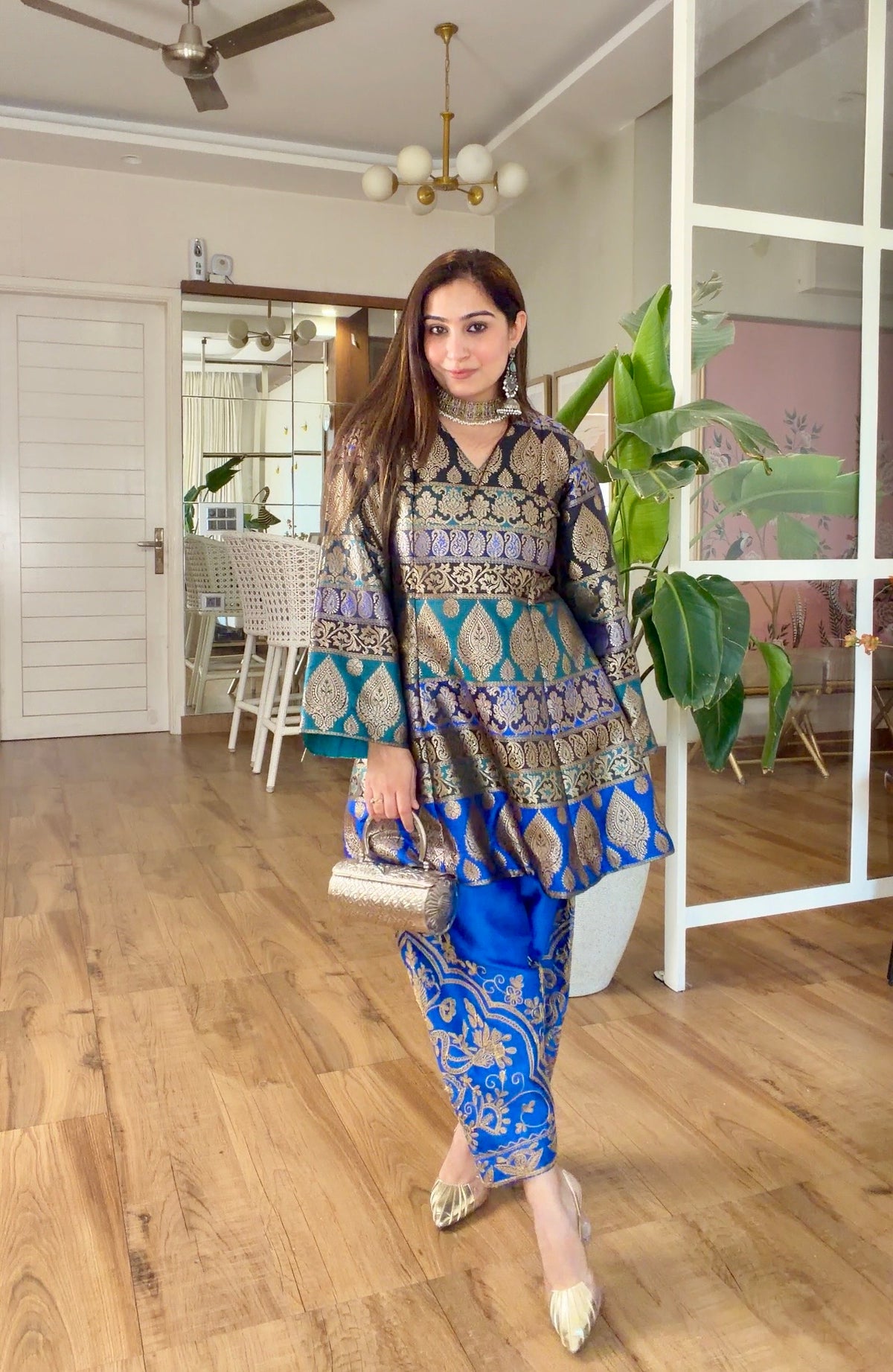 Royal Blue Banarasi Silk Set